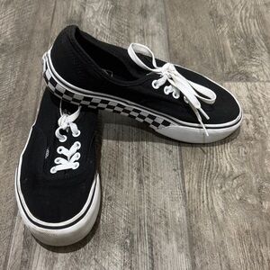 Vans Classic Black and White Platform Sneakers